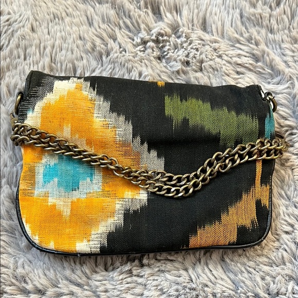 Matt & Nat Black and Yellow Geometric Clutch - Picture 3 of 4